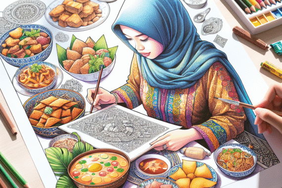 Rahasia Menggambar dan Mewarnai Makanan Tradisional Indonesia dengan